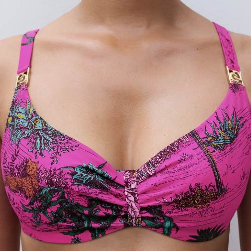 Chantelle Swimwear Sauvage pink soft-cup bikini bra