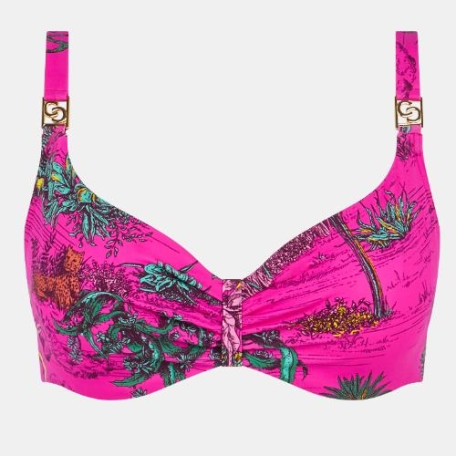 Chantelle Swimwear Sauvage pink soft-cup bikini bra