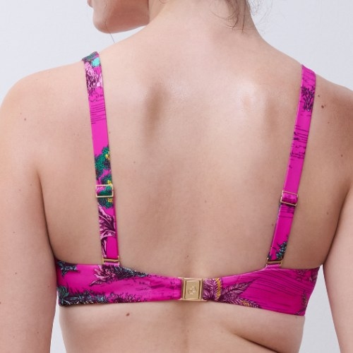 Chantelle Swimwear Sauvage pink soft-cup bikini bra