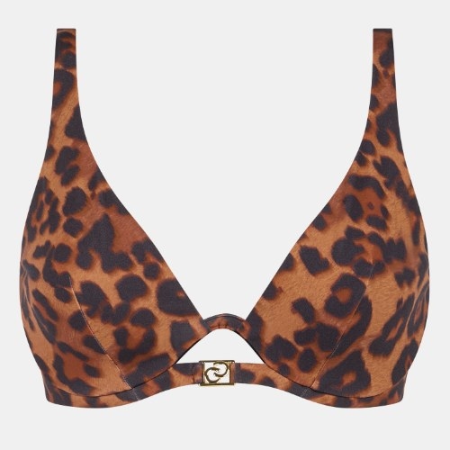 Chantelle Swimwear Sauvage brown padded bikini bra