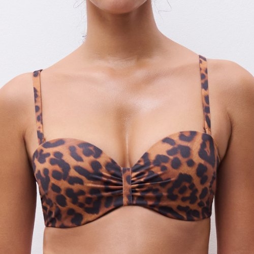 Chantelle Swimwear Sauvage brown padded bikini bra
