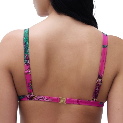 Chantelle Swimwear Sauvage pink soft-cup bikini bra