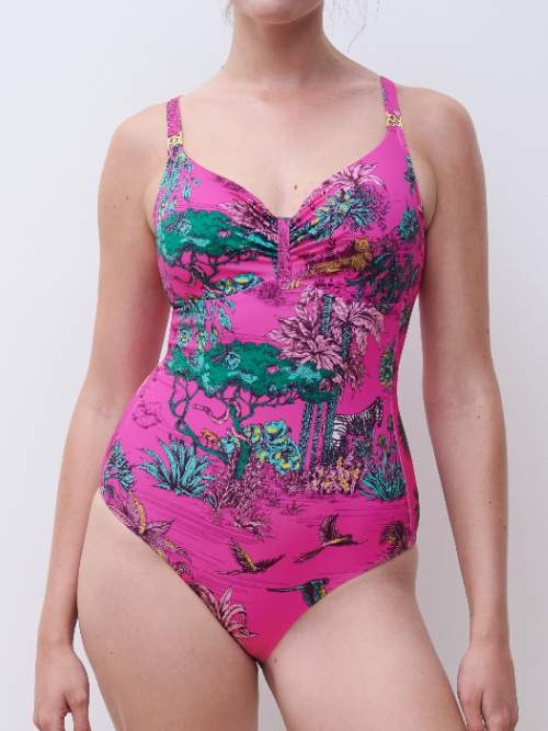 Chantelle Swimwear Sauvage pink bathingsuit