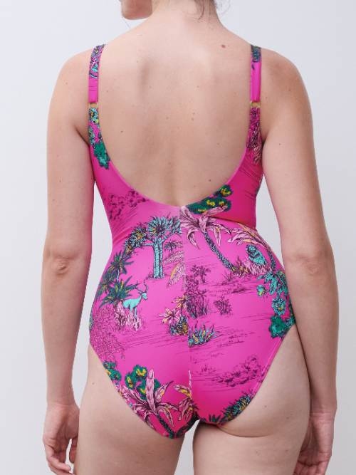 Chantelle Swimwear Sauvage pink bathingsuit