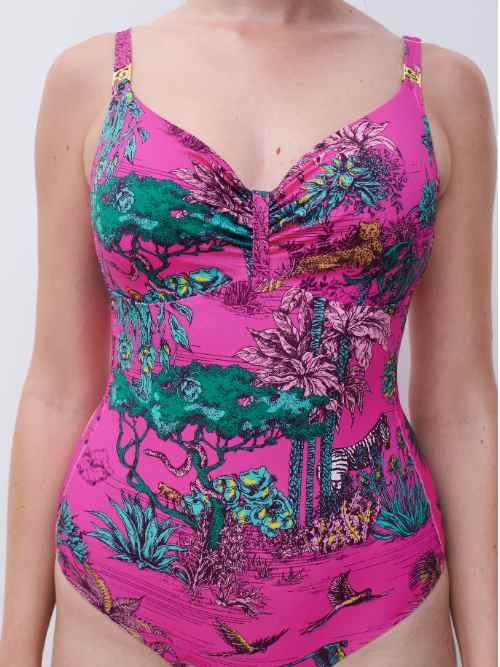 Chantelle Swimwear Sauvage pink bathingsuit