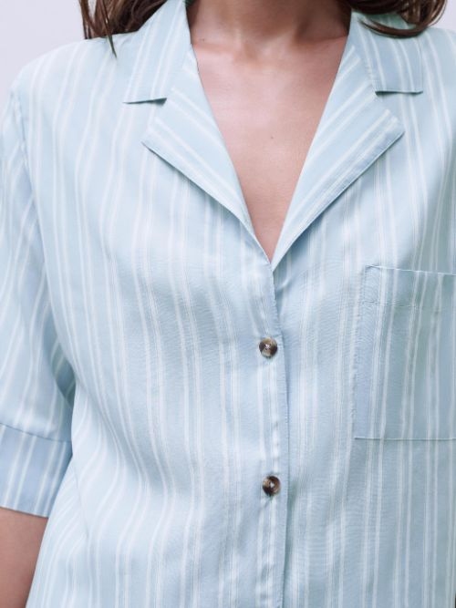 Chantelle Nachtmode Myth blue sleep shirt
