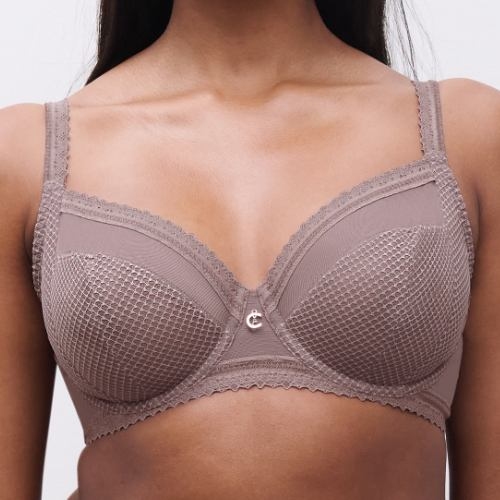 Chantelle New Romance mole grey non-padded bra