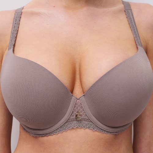 Chantelle New Romance mole grey padded bra
