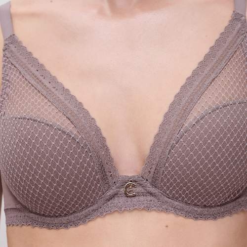 Chantelle Romance mole grey padded bra