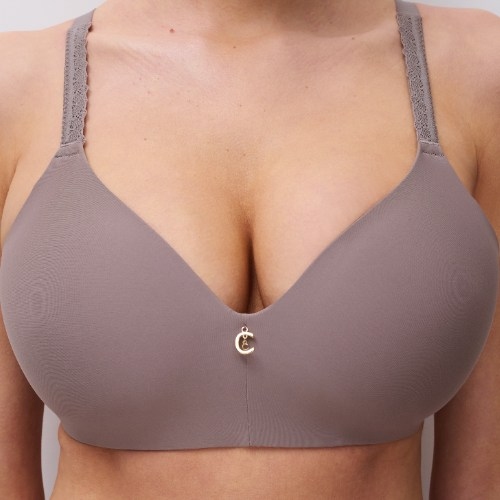 Chantelle Romance mole grey padded bra