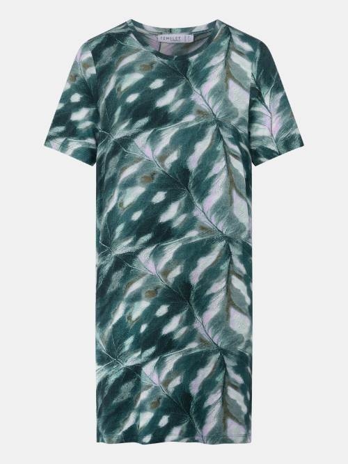 Femilet Nightwear Yara green/print sleep shirt