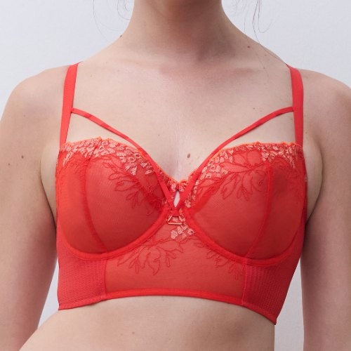 Chantelle Spice red padded bra