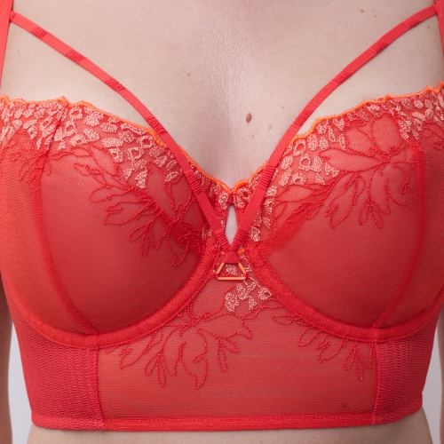 Chantelle Spice red padded bra
