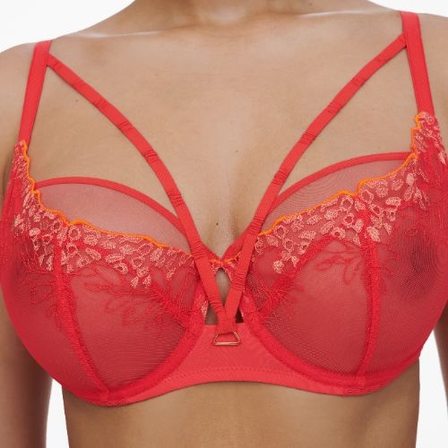 Chantelle Spice red non-padded bra