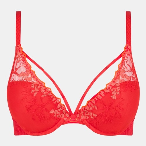 Chantelle Spice red push up bra