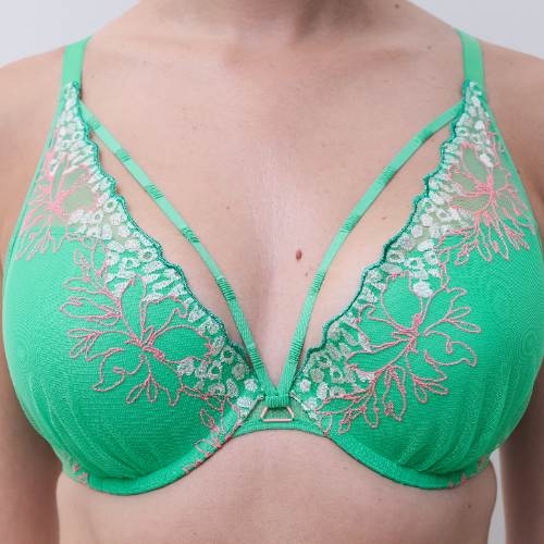 Chantelle Spice green push up bra