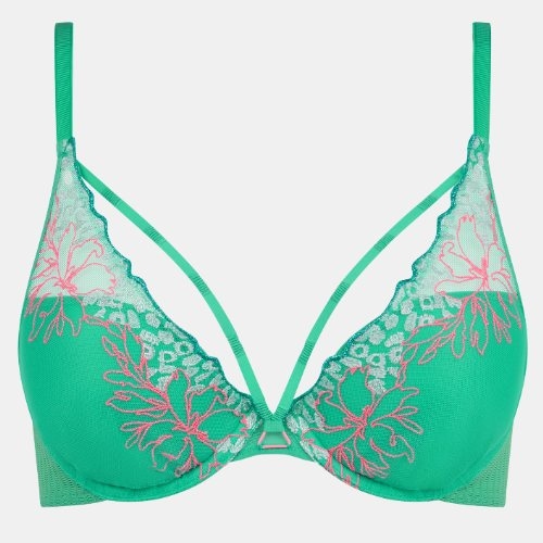 Chantelle Spice green push up bra