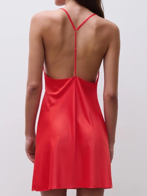 Chantelle Spice red slipdress