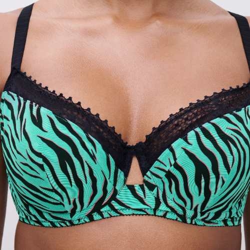 Chantelle Pulse green/print padded bra