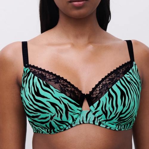Chantelle Pulse green/print padded bra