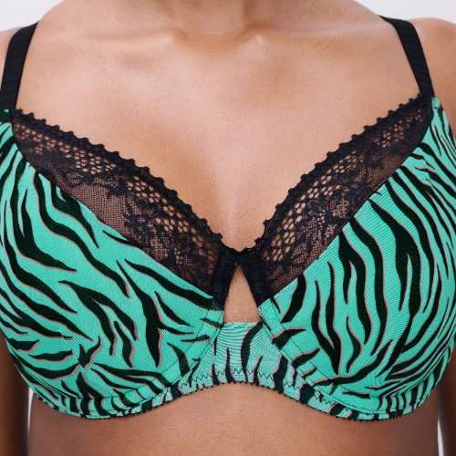 Chantelle Pulse green/print padded bra