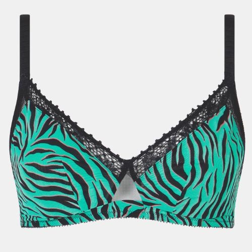Chantelle Pulse green/print wireless bra