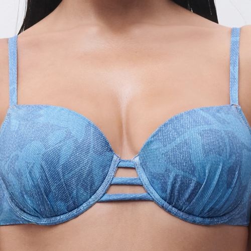 Chantelle Swimwear Easy Pop jeans blue padded bikini bra