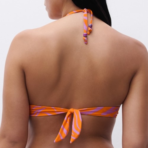 Chantelle Swimwear Easy Pop orange/pink soft-cup bikini bra