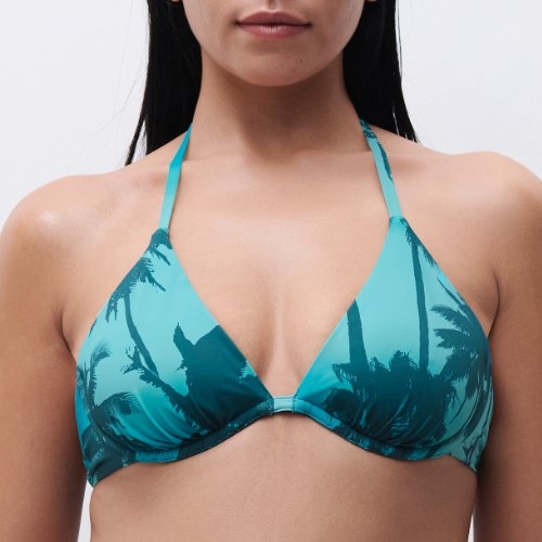 Chantelle Swimwear Easy Pop blue soft-cup bikini bra
