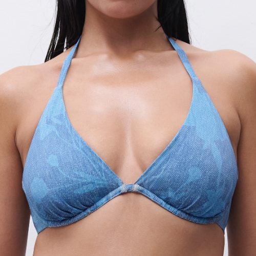 Chantelle Swimwear Easy Pop jeans blue soft-cup bikini bra