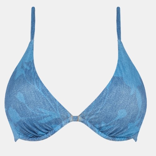 Chantelle Swimwear Easy Pop jeans blue soft-cup bikini bra