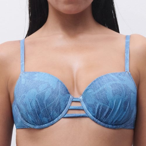 Chantelle Swimwear Easy Pop jeans blue padded bikini bra