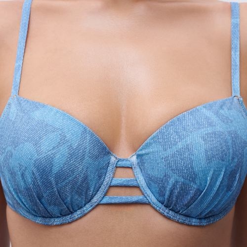 Chantelle Swimwear Easy Pop jeans blue padded bikini bra