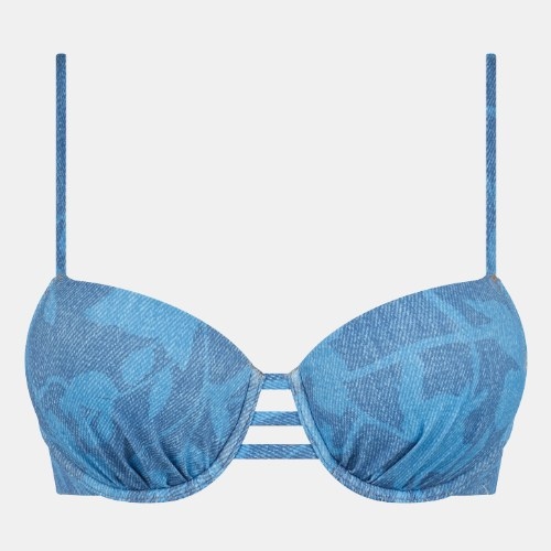 Chantelle Swimwear Easy Pop jeans blue padded bikini bra