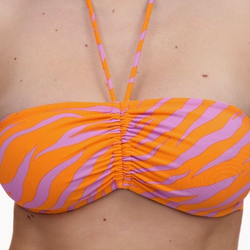 Chantelle Swimwear Easy Pop orange/pink soft-cup bikini bra