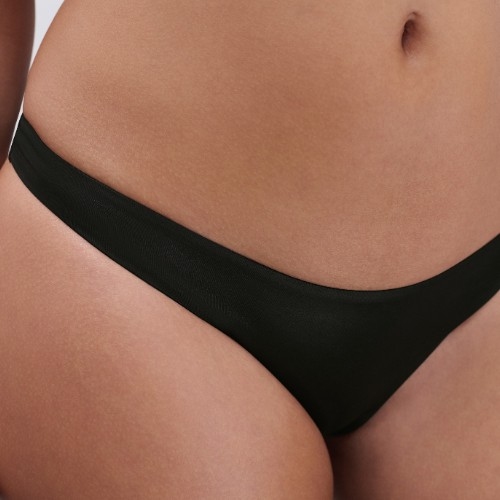 Chantelle Swimwear Metallic black bikini brief