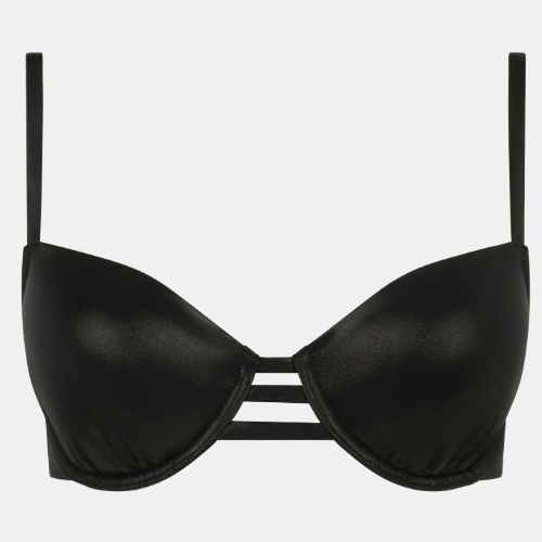 Chantelle Swimwear Metallic black padded bikini bra