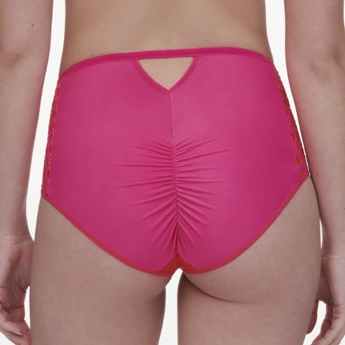 Chantelle Poison red/pink high waist brief