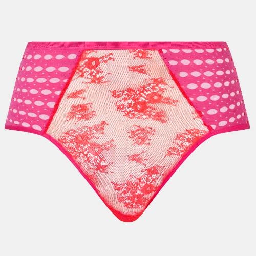 Chantelle Poison red/pink high waist brief