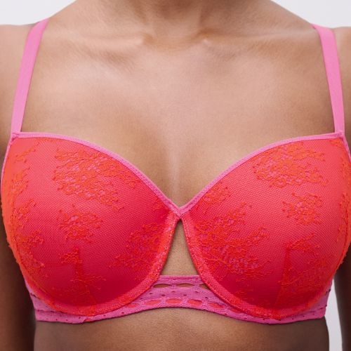 Chantelle Poison red/pink padded bra