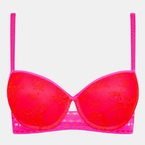 Chantelle Poison red/pink padded bra