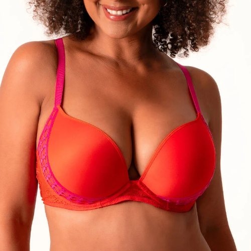 Chantelle Poison red/pink push up bra
