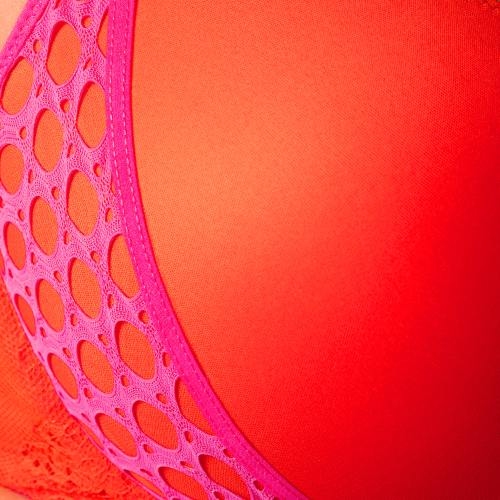 Chantelle Poison red/pink push up bra