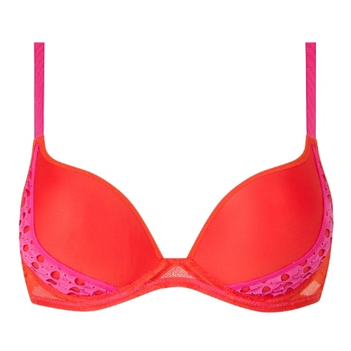 Chantelle Poison red/pink push up bra