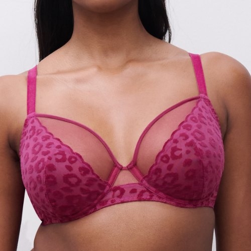Chantelle  fuchsia non-padded bra