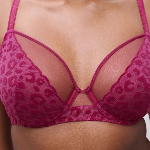 Chantelle  fuchsia non-padded bra