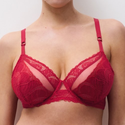 Chantelle  red non-padded bra