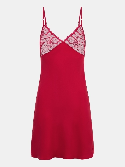 Chantelle Nachtmode Fleurs red slipdress