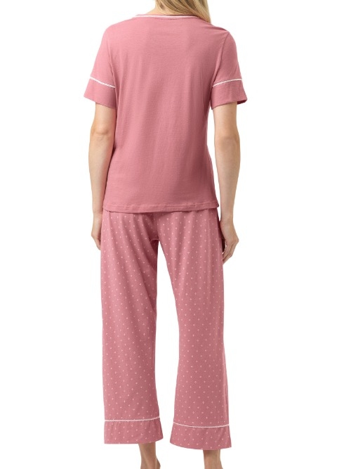 Mey Nachtmode Crochet Dots rosewood pajama