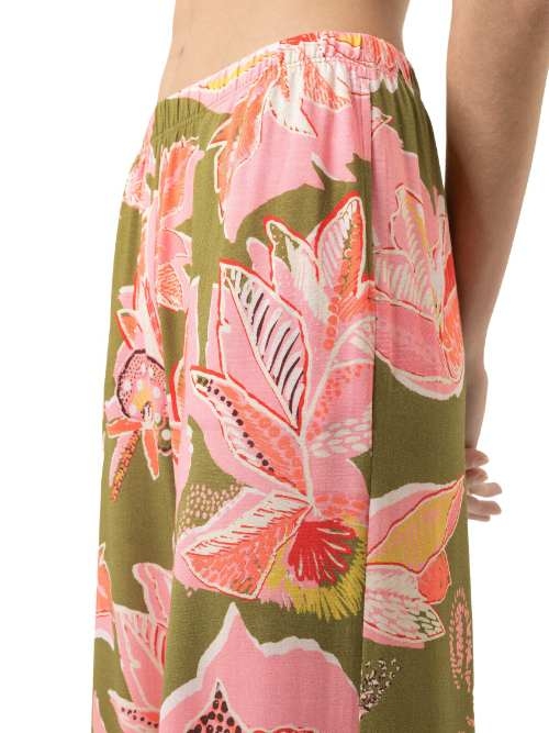Mey Nachtmode Flower Whirl green/print pyjama pant